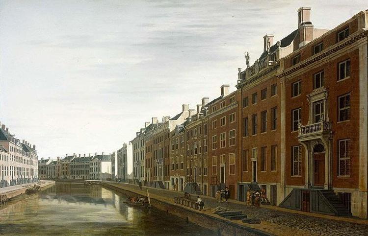 The Bend in the Herengracht near the Nieuwe Spiegelstraat in Amsterdam, BERCKHEYDE, Gerrit Adriaensz.